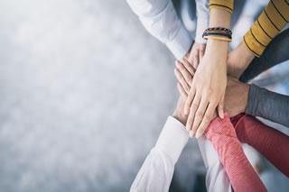 hands on top of each other