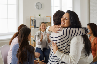 people hugging